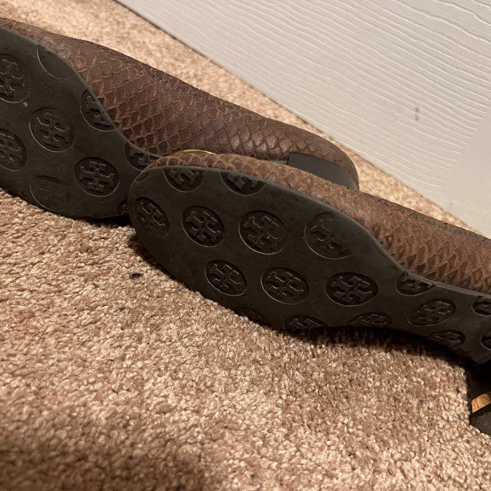 Tory Burch Amy Suede Python Heels - image 3